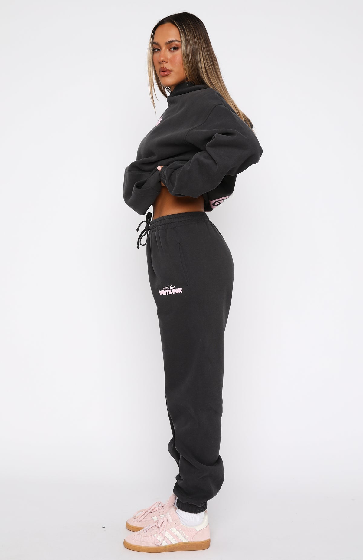 With Love In The Moment Sweatpants Charcoal
