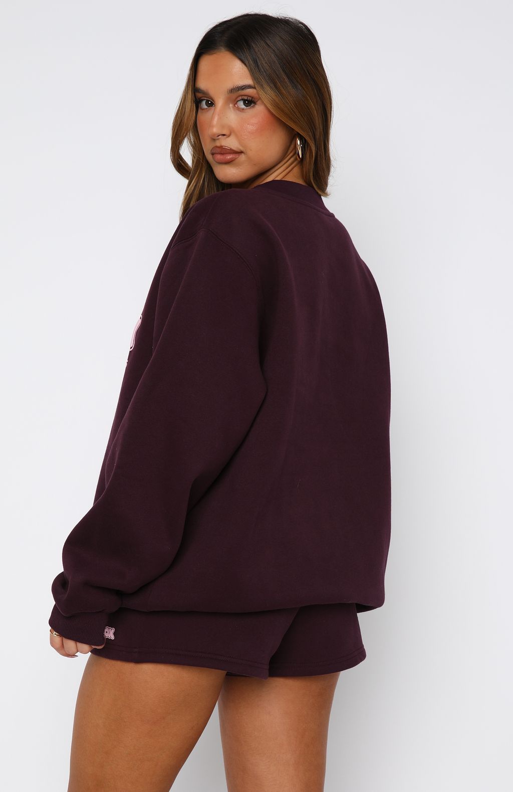 Give It A Try Oversized Sweater Plum