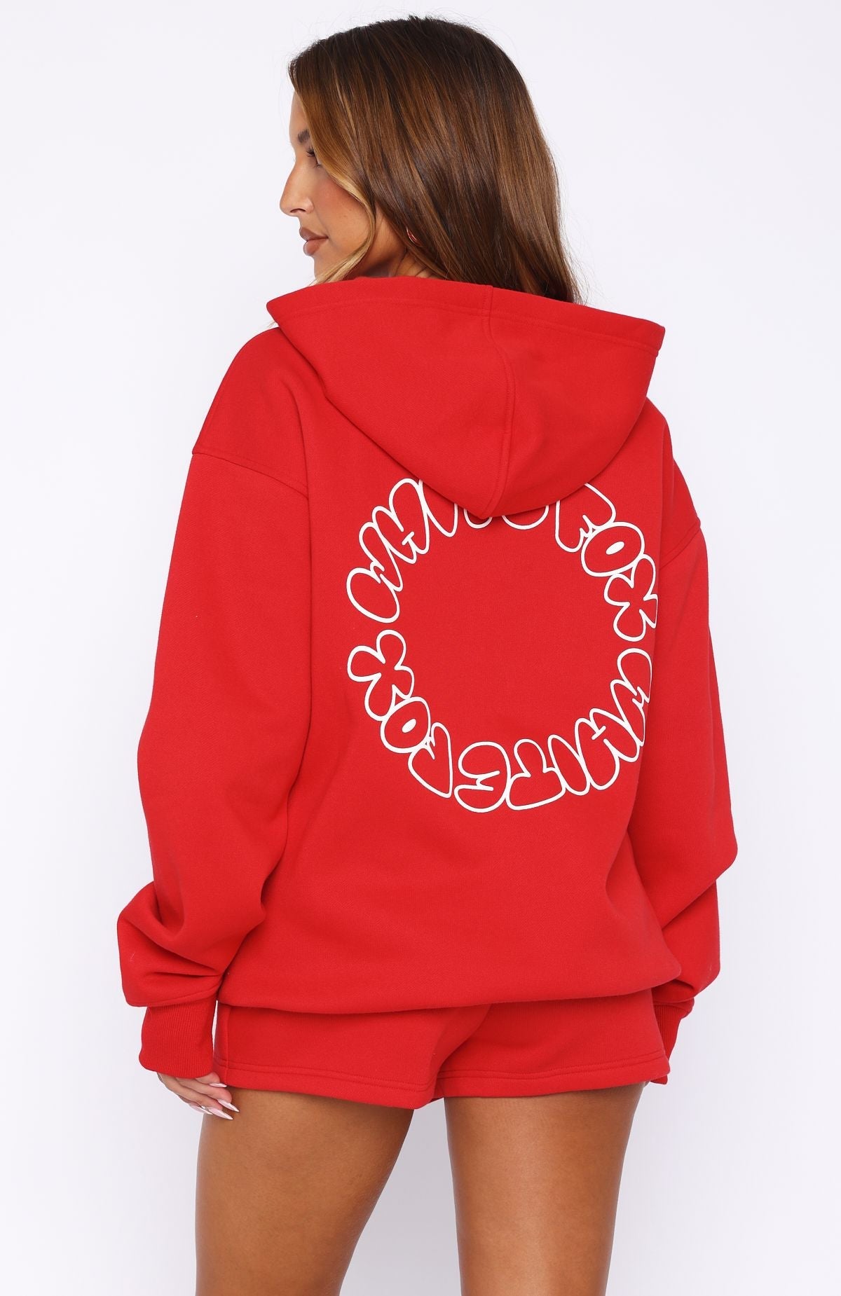 Take A Guess Oversized Hoodie Red