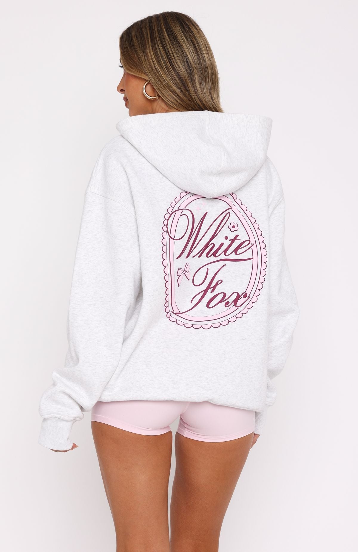 Meet At Sunrise Oversized Hoodie Grey Marle