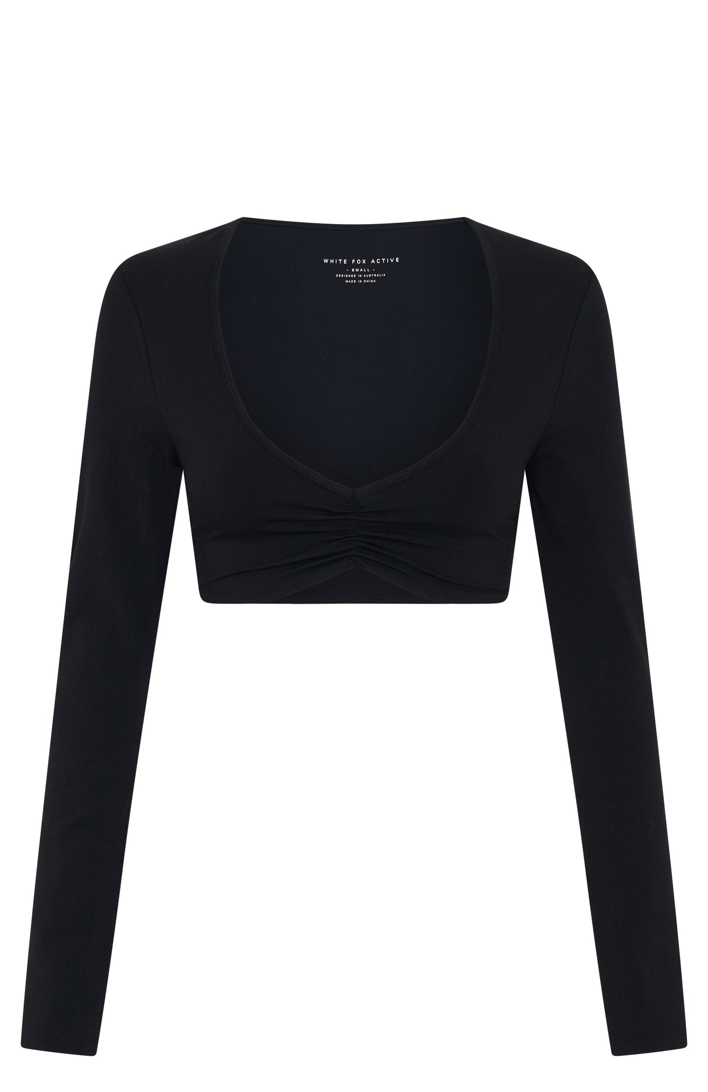 Sync Long Sleeve Crop Black