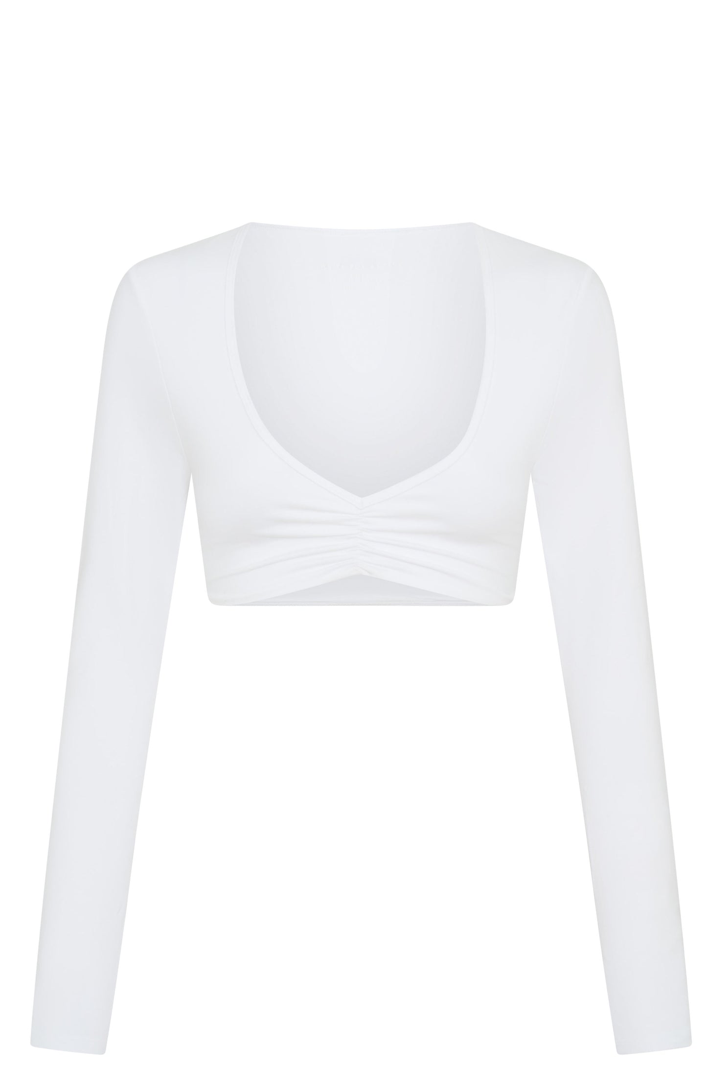 Sync Long Sleeve Crop White