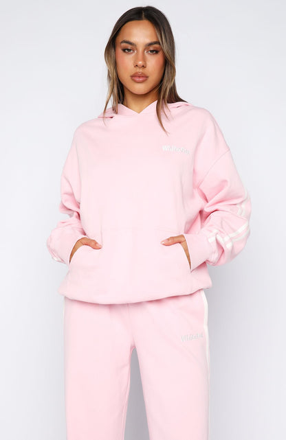 Star Student Oversized Hoodie Pink