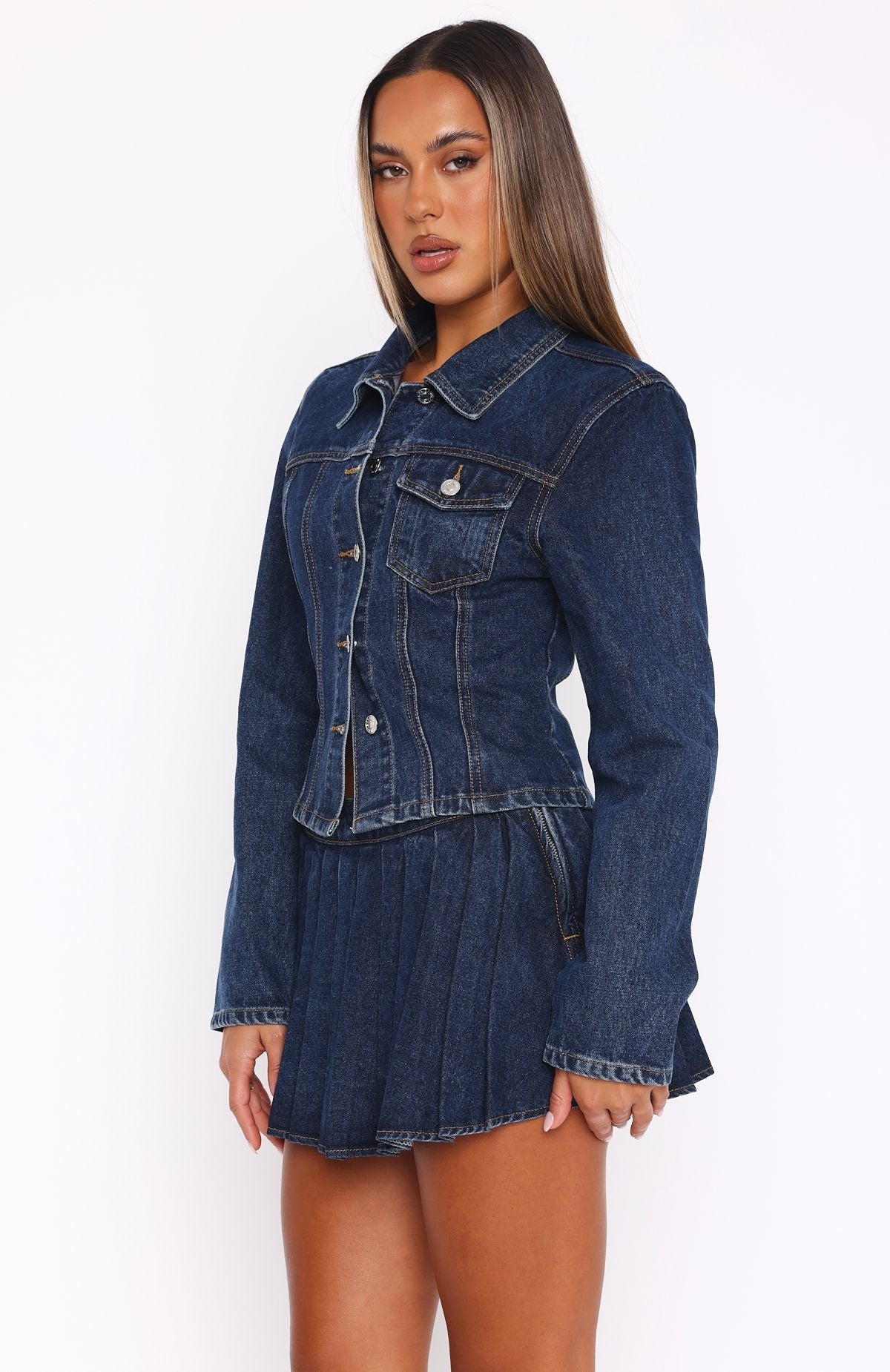 Ayla Denim Jacket Dark Blue