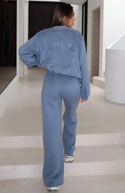 Stay Lifted Wide Leg Sweatpants Ocean