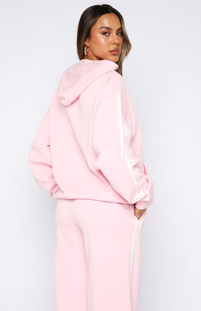 Star Student Oversized Hoodie Pink
