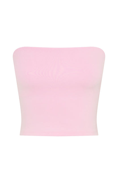 Discipline Strapless Crop Ballet Pink