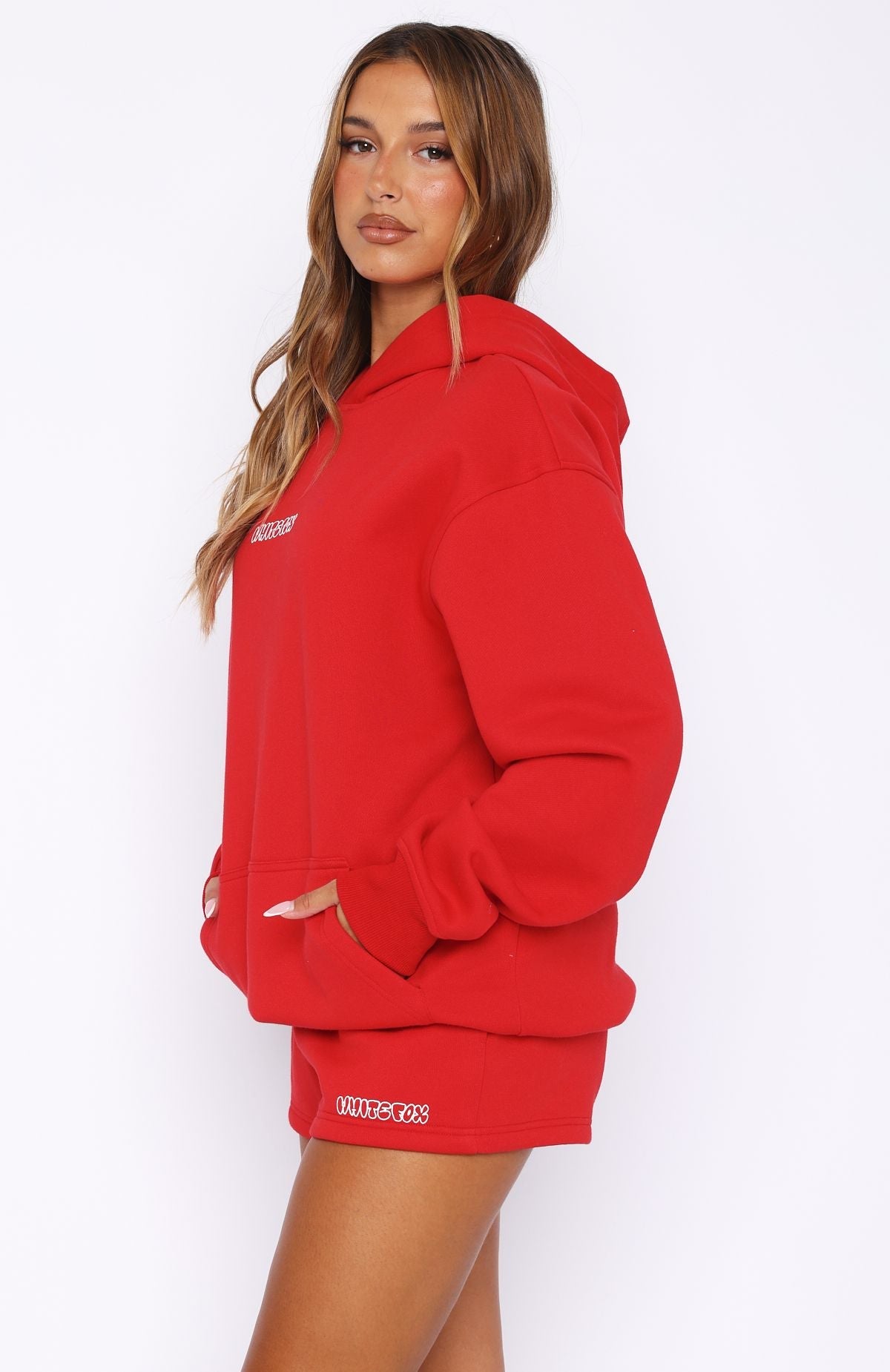 Take A Guess Oversized Hoodie Red