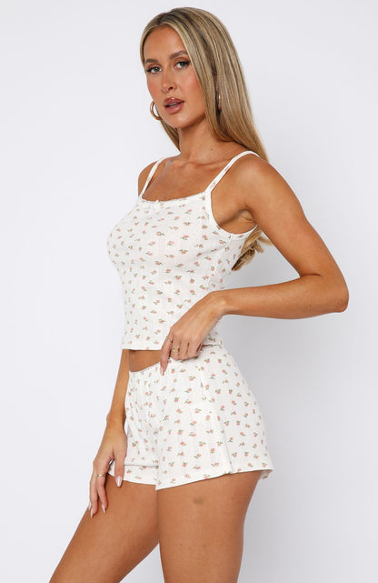 Love Letters Mini Shorts Peach Blossom