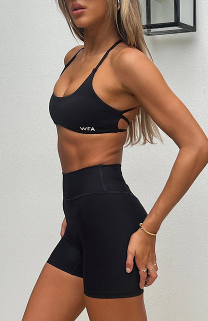 Keep Up High Waisted Shorts 4 Black