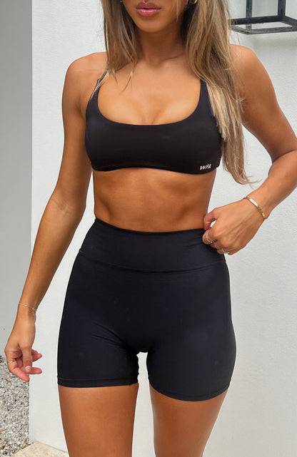 Keep Up High Waisted Shorts 4 Black