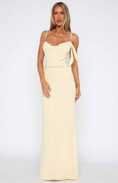 Love Blossoms Maxi Dress Lemon