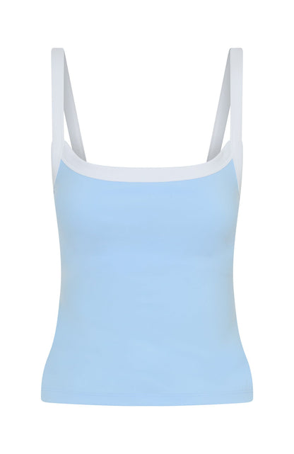 Now's The Time Crop Baby Blue/White