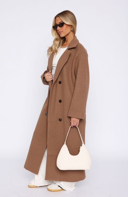 Modern Edge Oversized Coat Caramel