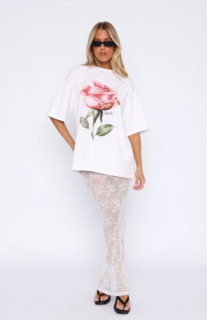Ride It Out Oversized Tee White