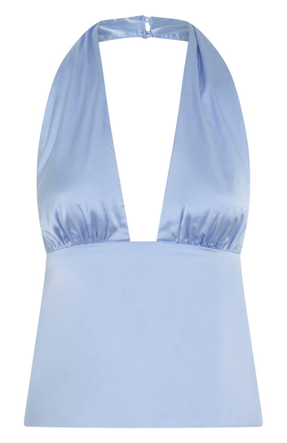 Here For Me Halter Top Blue