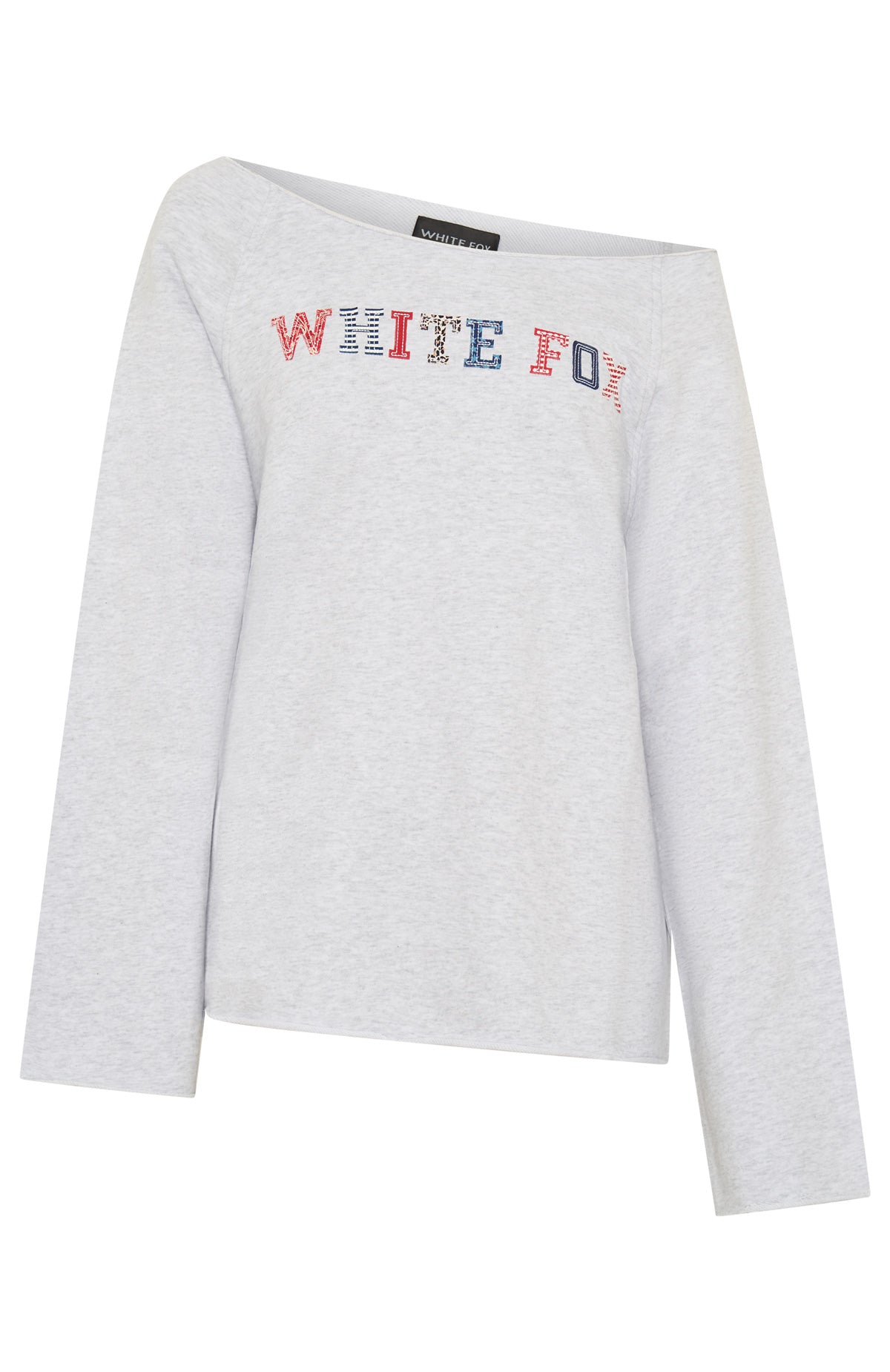Live For Today Off Shoulder Sweater Grey Marle