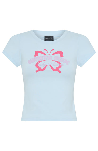 Lucky Thirteen Audrina Baby Tee Blue