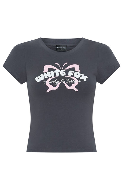 Lucky Thirteen Audrina Baby Tee Volcanic