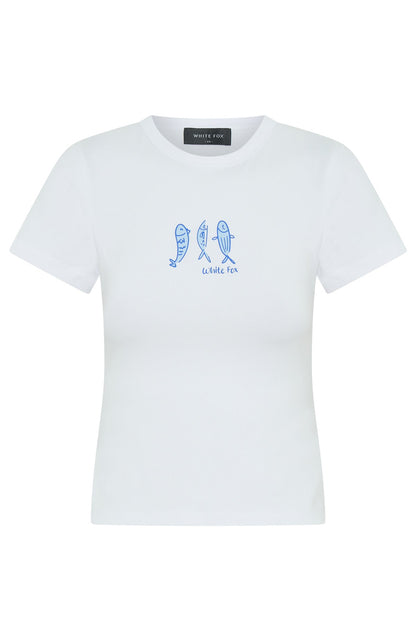Mykonos Moment Baby Tee White