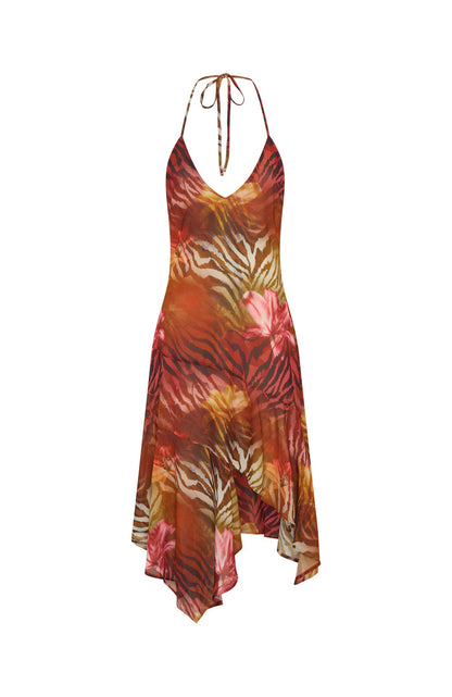 On His Mind Midi Dress Wild Ember