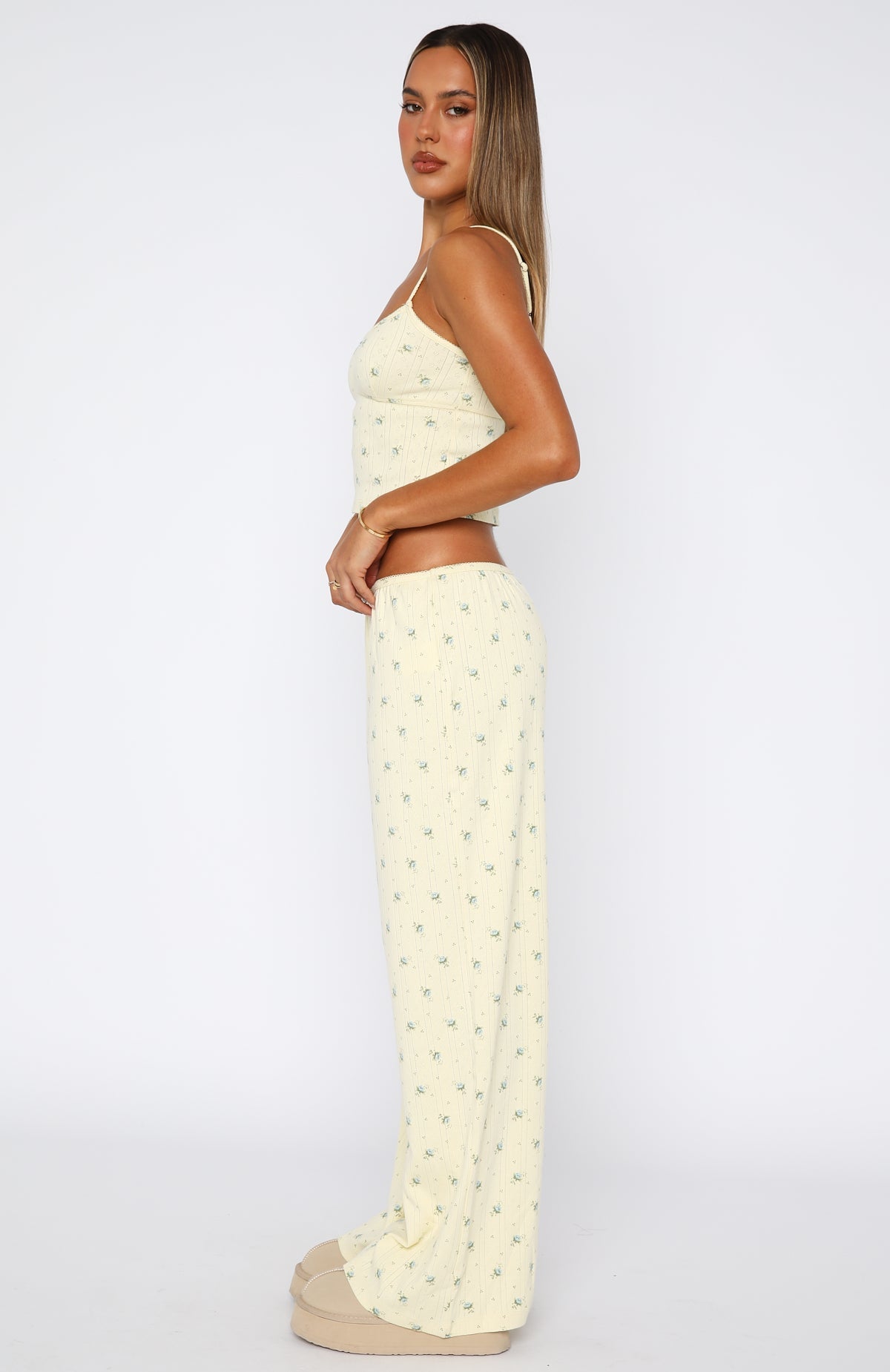 Snuggle Season Pyjama Pants Lemon Floral