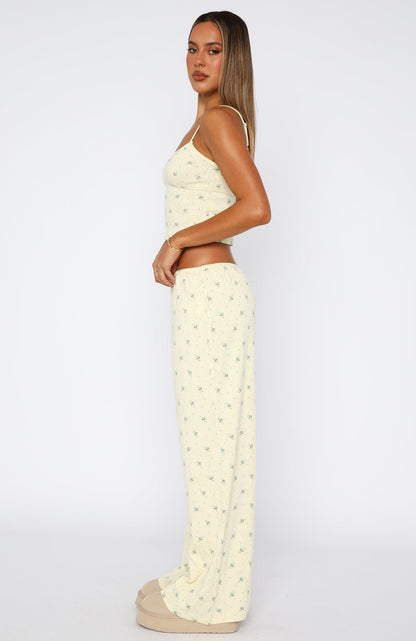 Snuggle Season Pyjama Pants Lemon Floral
