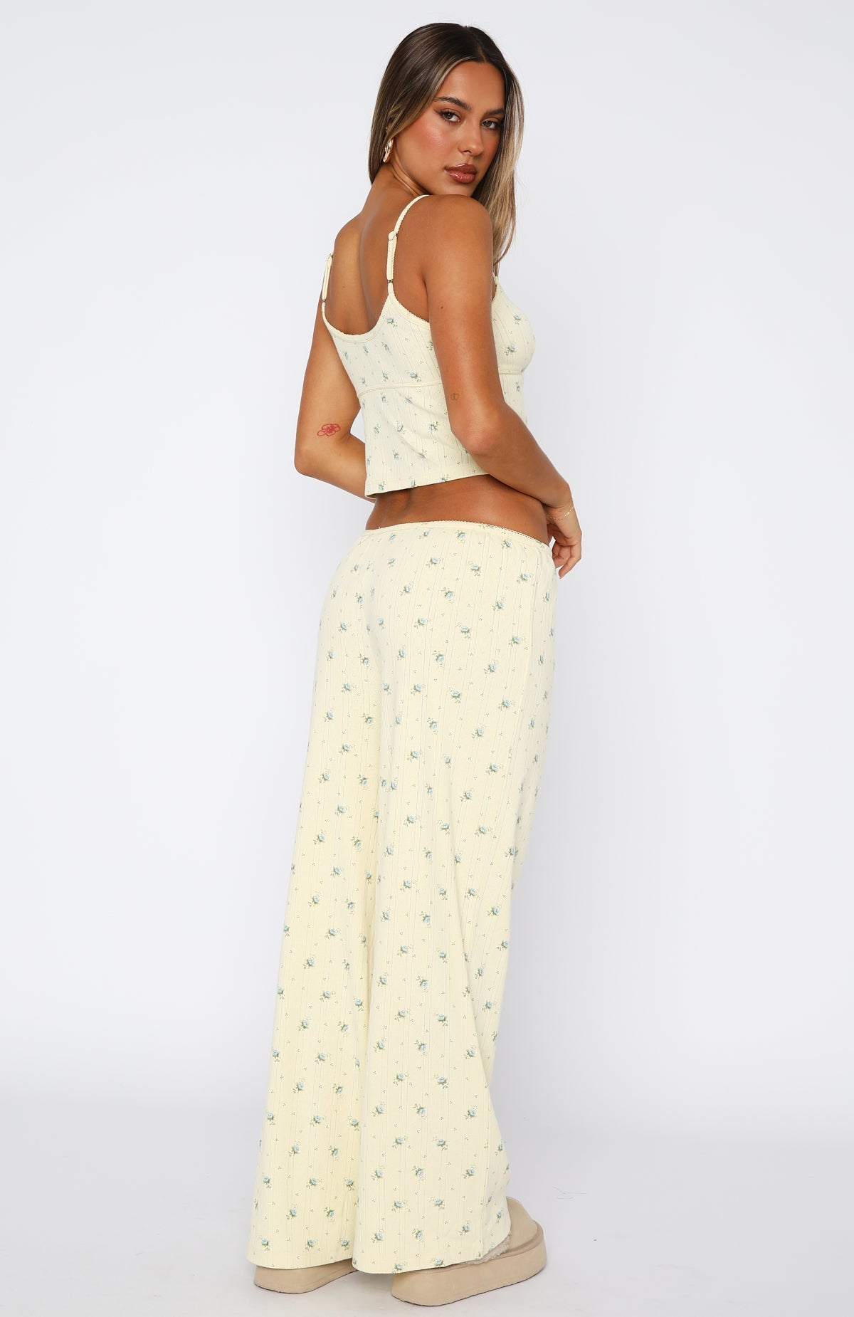 Snuggle Season Pyjama Pants Lemon Floral