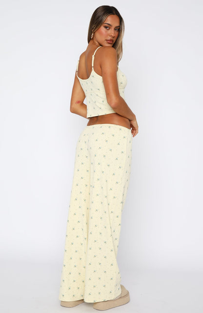 Snuggle Season Pyjama Pants Lemon Floral
