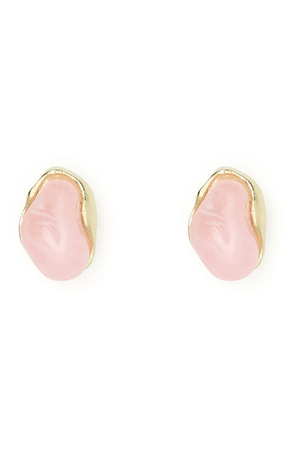 Teddy Earrings Gold/Pink