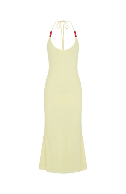 Tropic Like It's Hot Midi Dress Lemon